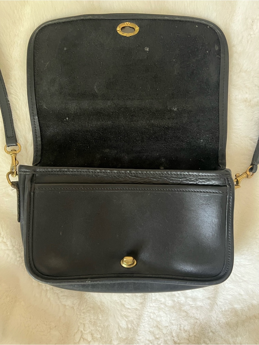 Coach Black Leather "Penny Pocket Purse" Crossbody Authentic vintage style 9755 - Picture 6 of 15